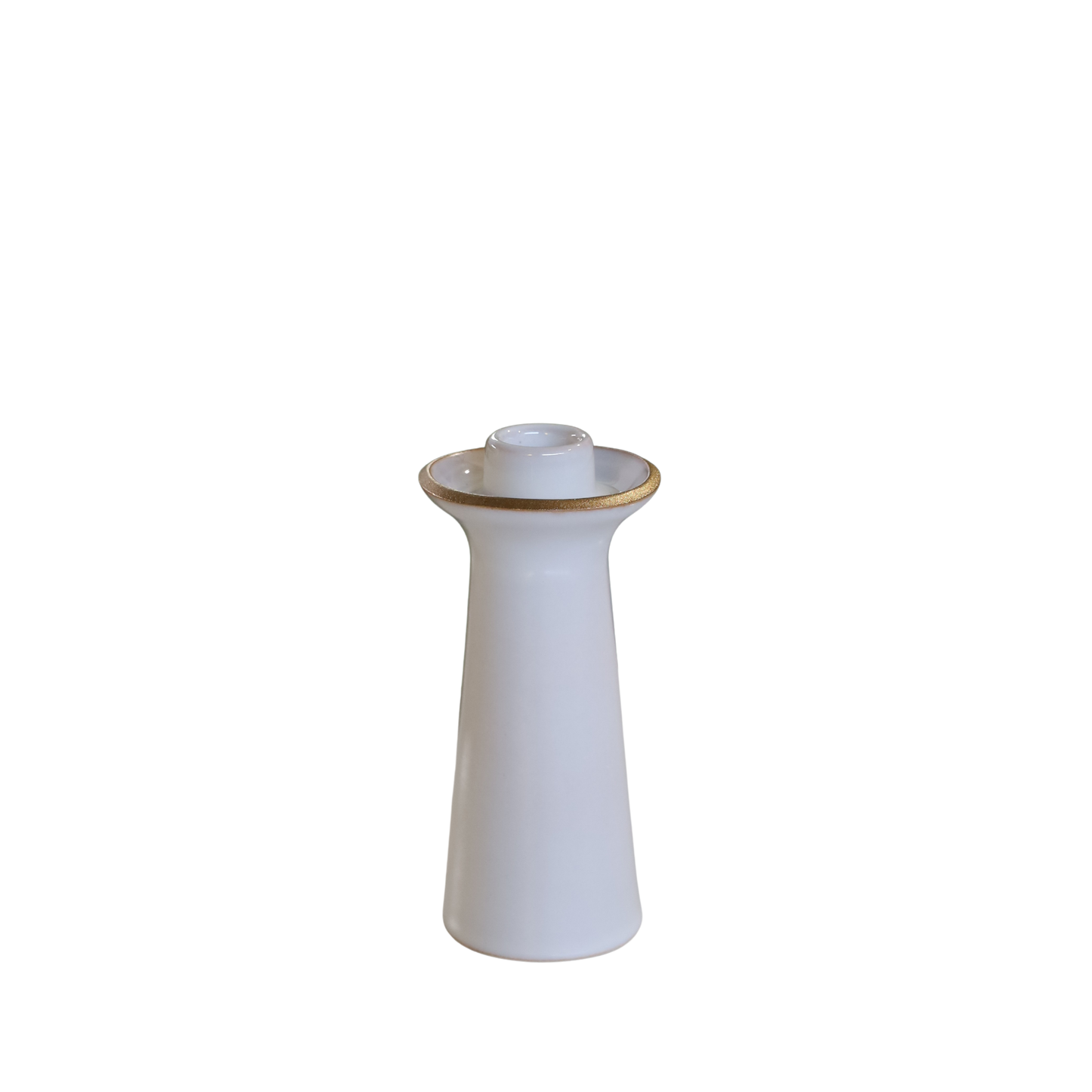 Candle Holder NOSSE EDGE 15 cm Ivory Gold