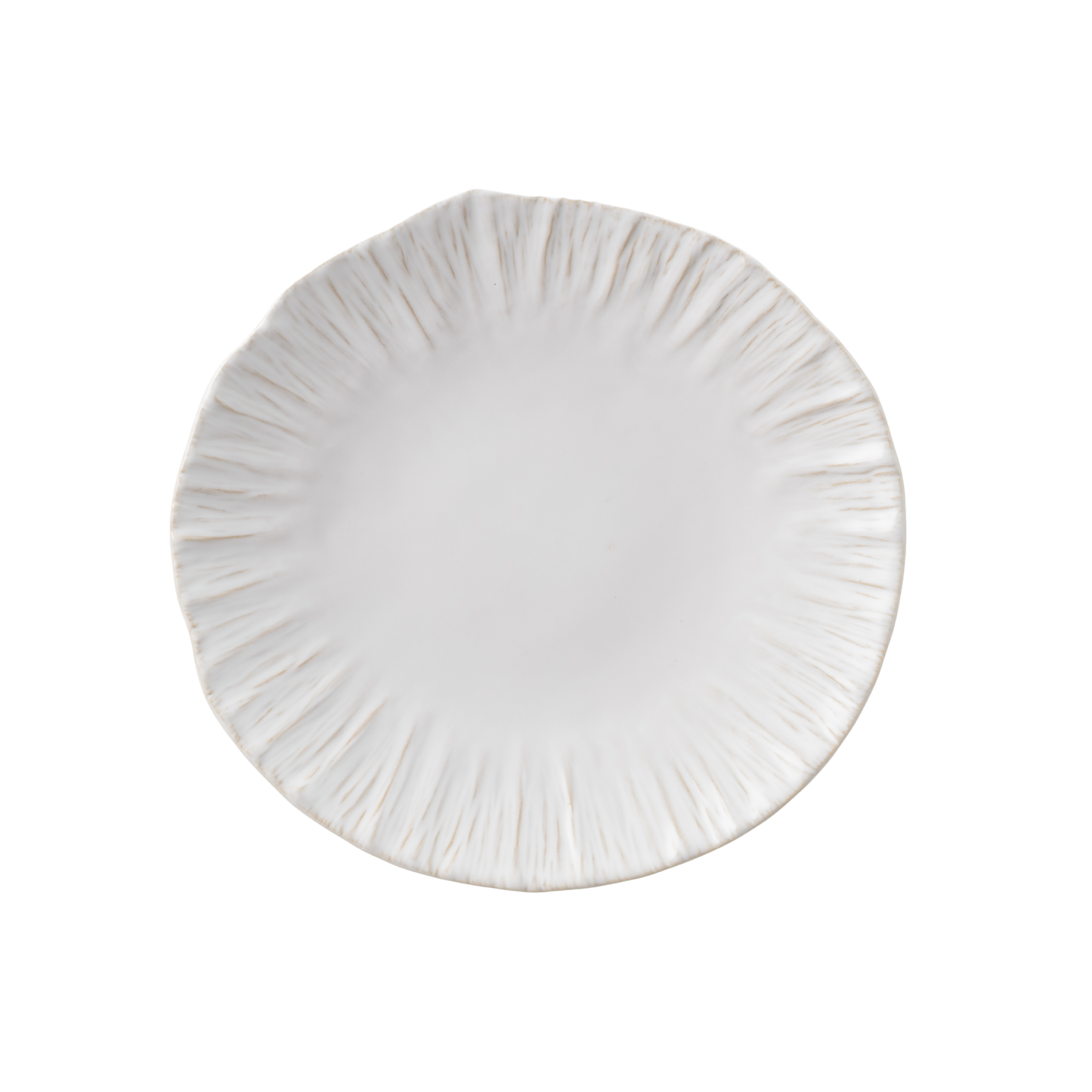Plate NOSSE SEA 23 cm Striped Urchin Matte Ivory