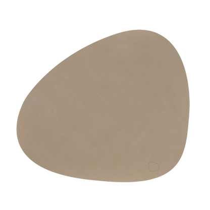 Table Mat Curve Nupo Clay Brown 37x44cm