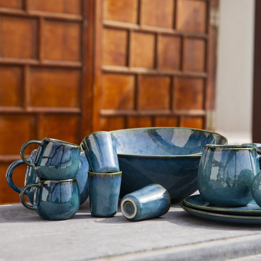 Small mug TERRAFINA AMAZONIA GREEN 110 ml set 2 pcs