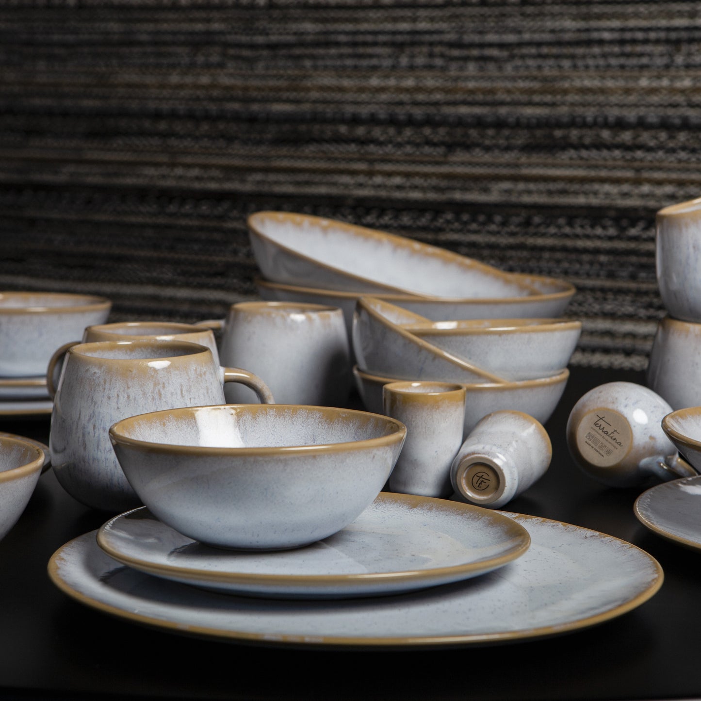 Plate TERRAFINA AMAZONIA WHITE 21 cm set 4 pcs