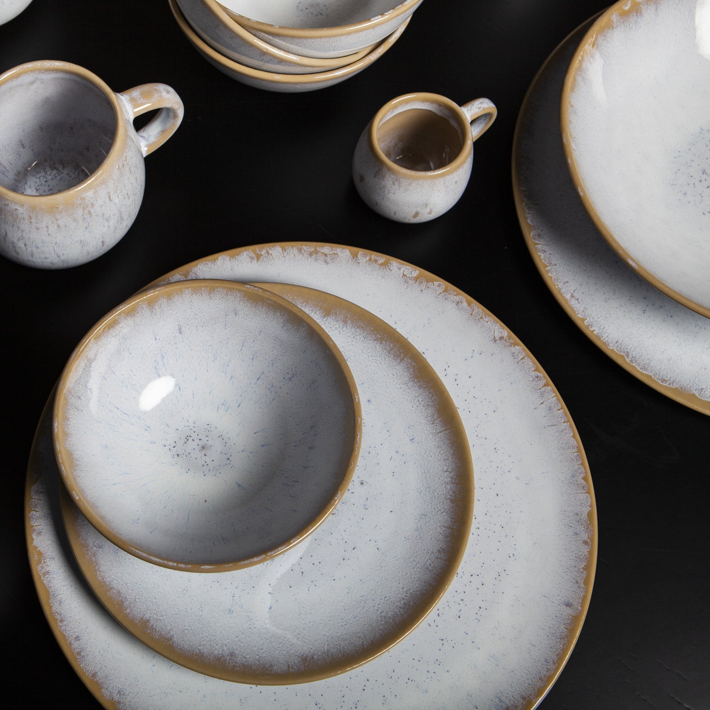 Plate TERRAFINA AMAZONIA WHITE 21 cm set 4 pcs