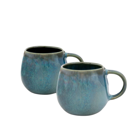 Small mug TERRAFINA AMAZONIA GREEN 110 ml set 2 pcs