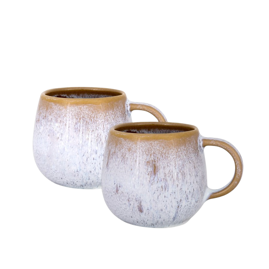 Small Mug TERRAFINA AMAZONIA WHITE 110 ml set 2 pcs
