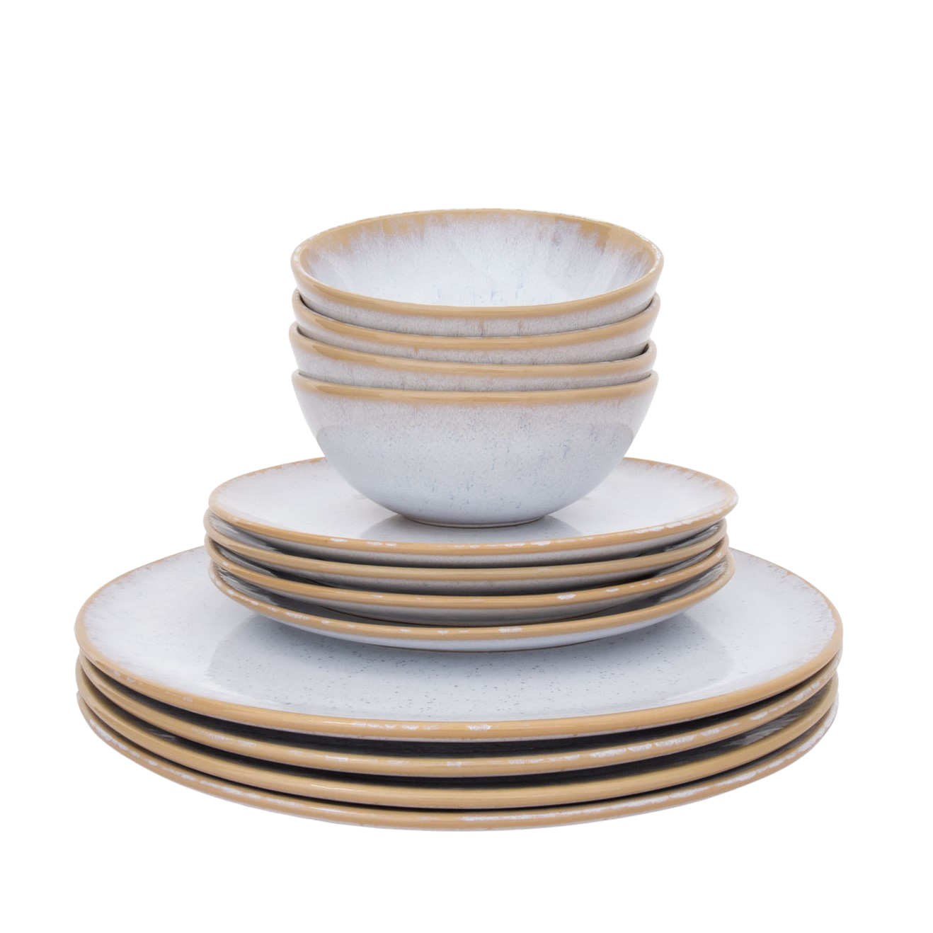 Plate TERRAFINA AMAZONIA WHITE 21 cm set 4 pcs