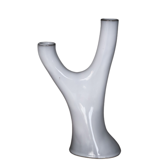 Candle Holder Double NOSSE COMPLEMENTS CORAL Stone