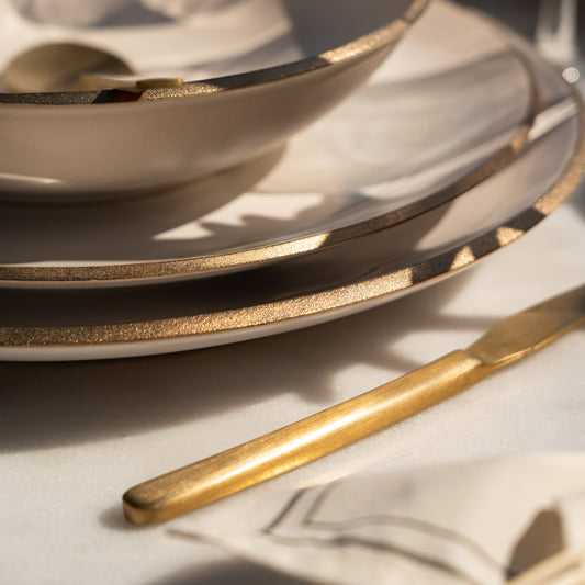 Bowl NOSSE EDGE 19 cm Ivory Gold