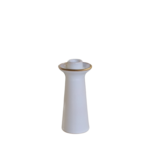 Candle Holder NOSSE EDGE 15 cm Ivory Gold