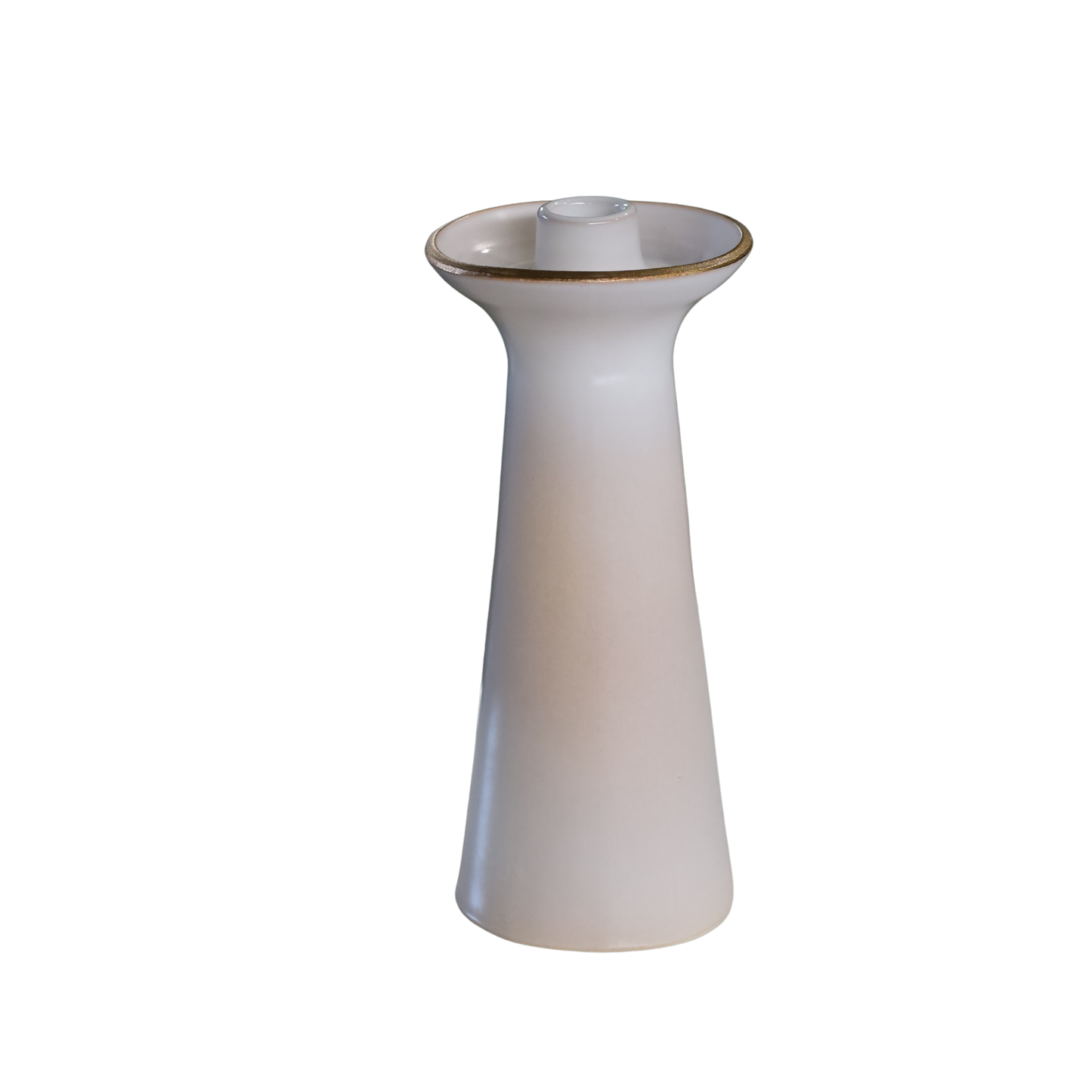 Candle Holder NOSSE EDGE 23 cm Ivory Gold