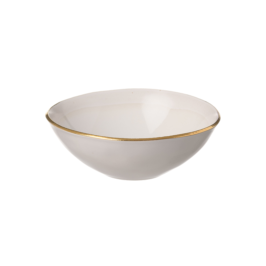 Bowl NOSSE EDGE 16 cm Ivory Gold