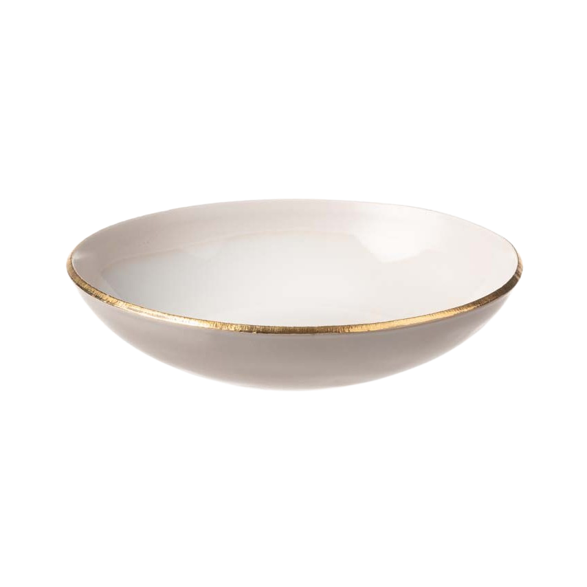 Deep plate NOSSE EDGE 20 cm Ivory Gold