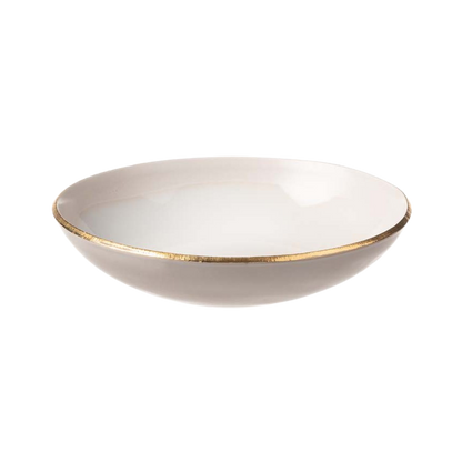 Deep plate NOSSE EDGE 20 cm Ivory Gold