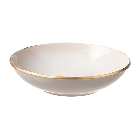 Deep Plate NOSSE EDGE 23 cm Ivory Gold