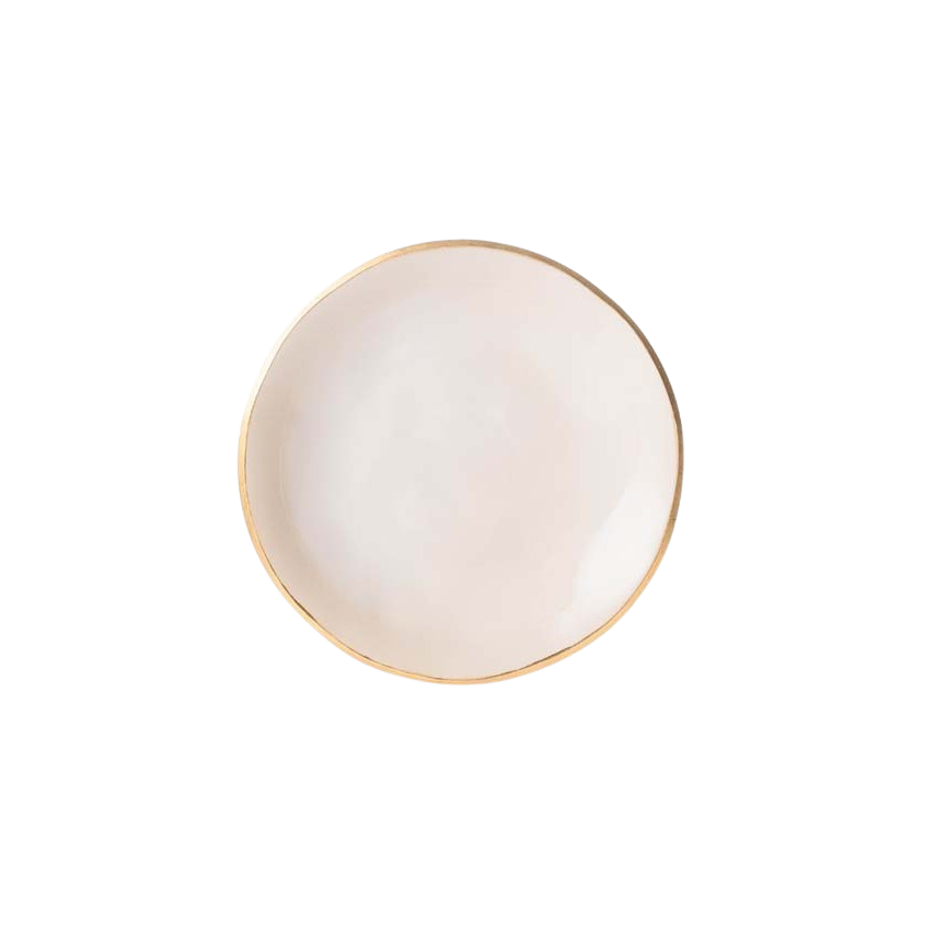 Plate NOSSE EDGE 15 cm Ivory Gold