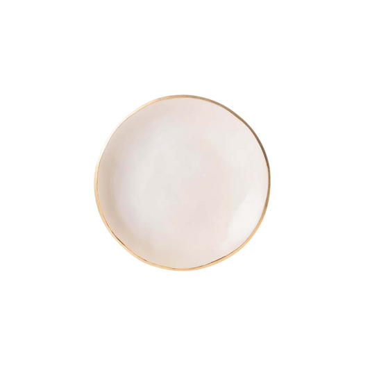 Plate NOSSE EDGE 15 cm Ivory Gold
