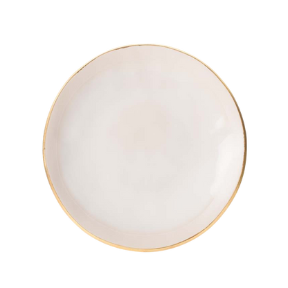 Plate NOSSE EDGE 23 cm Ivory Gold