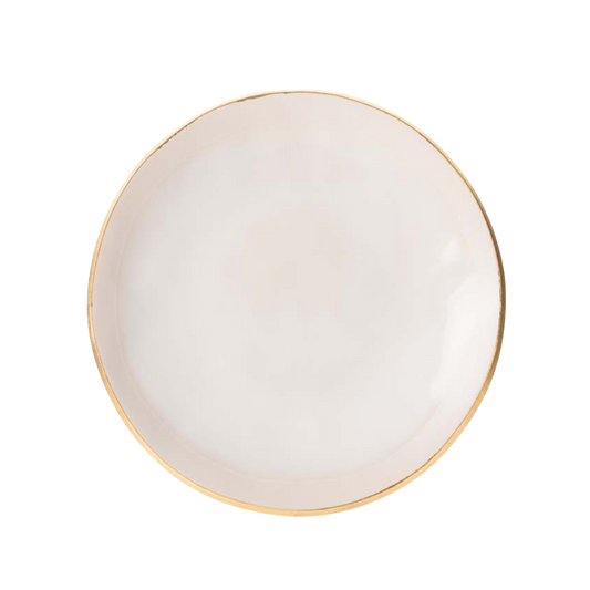 Plate NOSSE EDGE 23 cm Ivory Gold