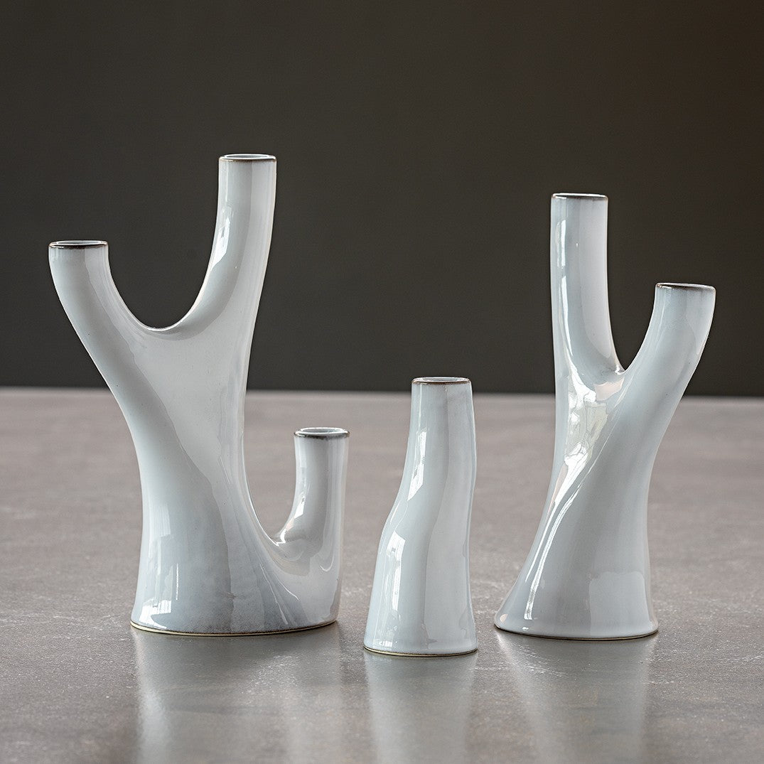 Candle Holder Single NOSSE COMPLEMENTS CORAL Stone