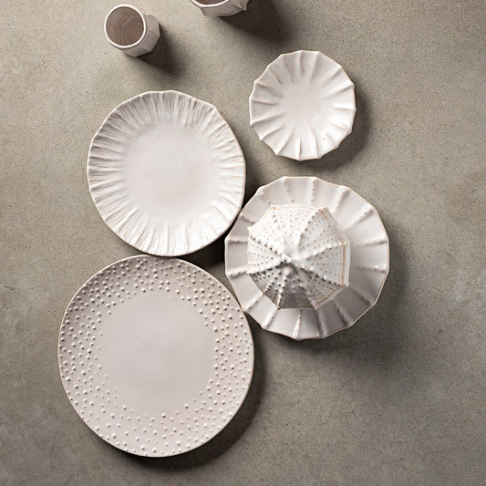 Plate NOSSE SEA 15 cm Dotted Matte Ivory