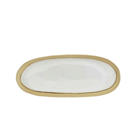 Narrow Platter NOSSE UBUNTU 30 cm Aura Gold