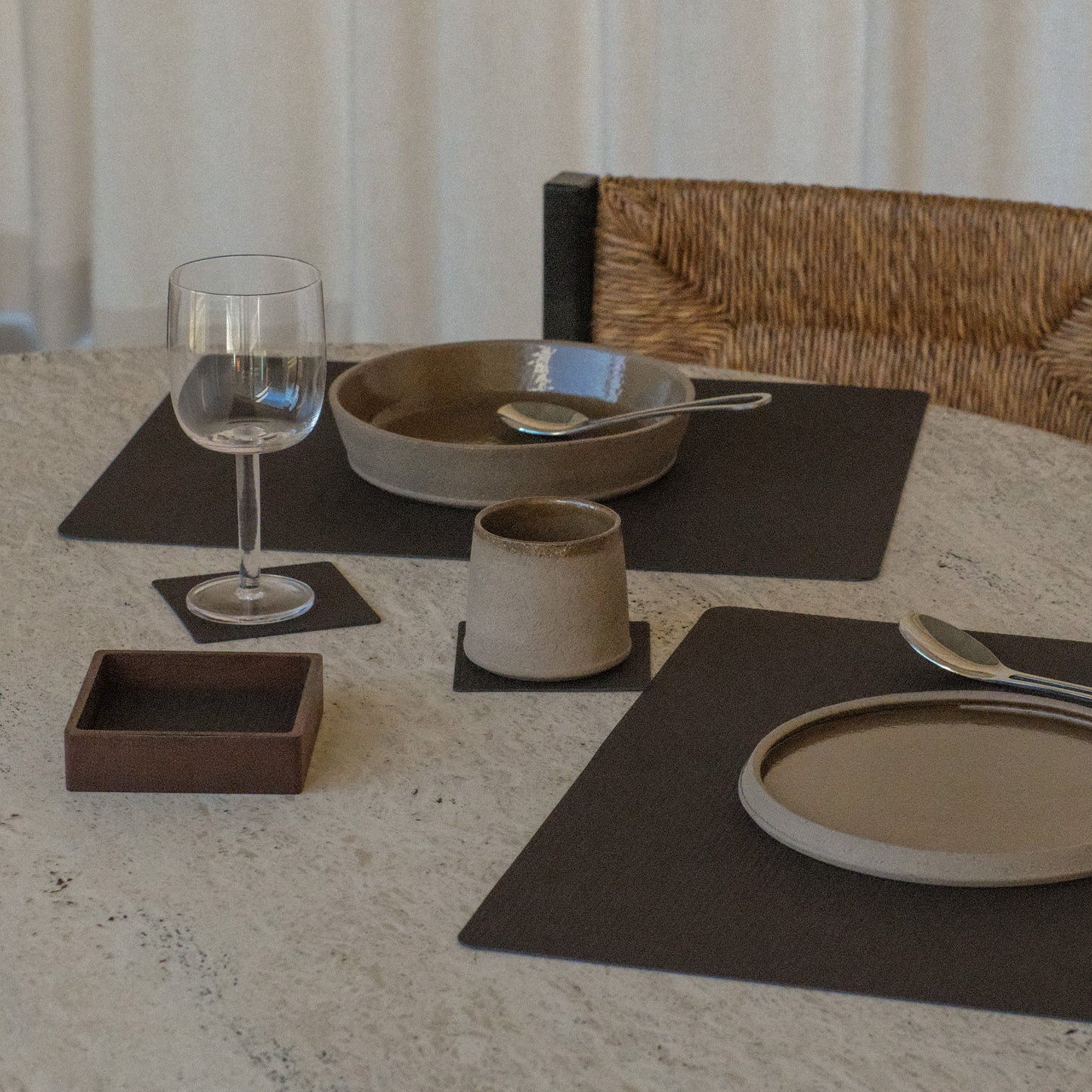Table Mat Square Corduroy Hazel 35x45cm