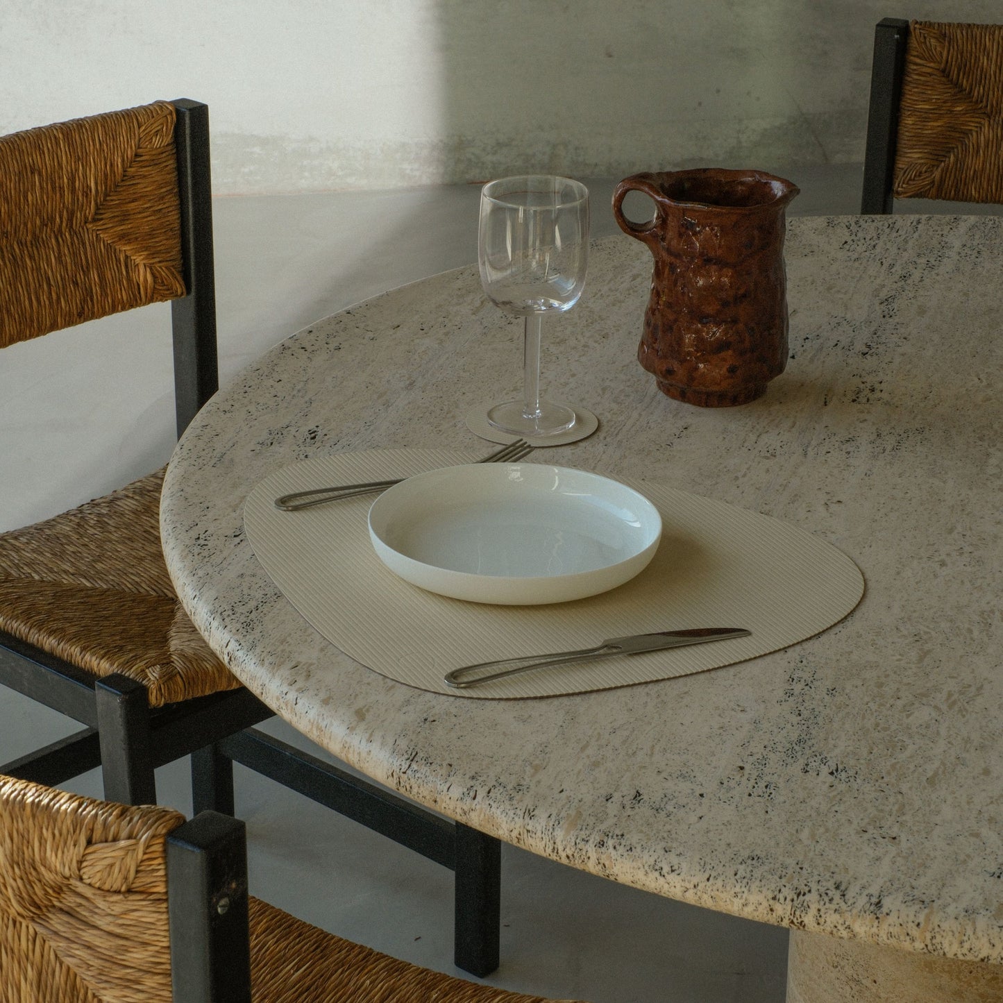 Table Mat Curve Corduroy Vanilla 37x44cm