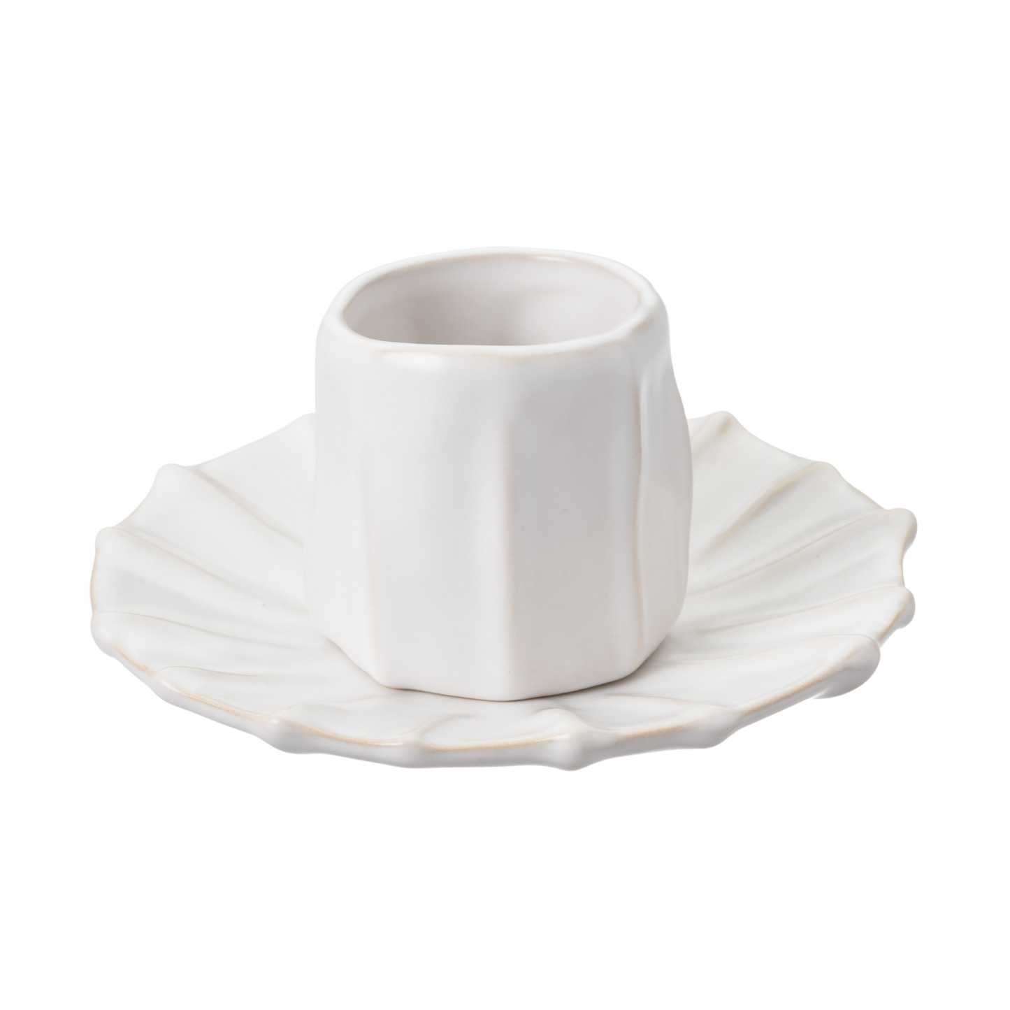 Cup for Coffee with saucer NOSSE SEA Urchin Matte Ivory