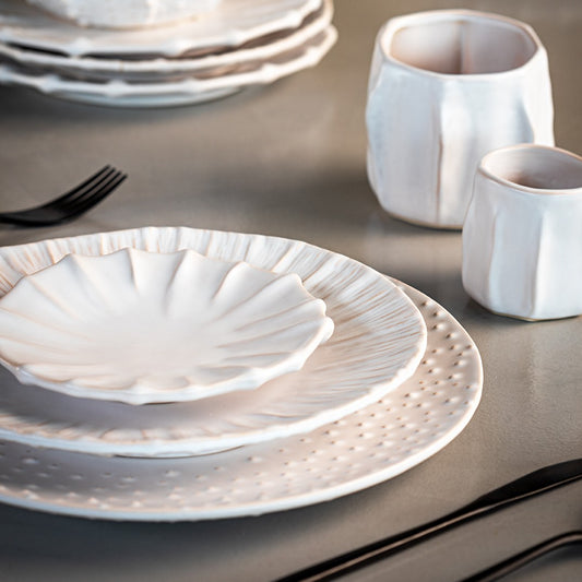 Plate NOSSE SEA 15 cm Urchin Matte Ivory