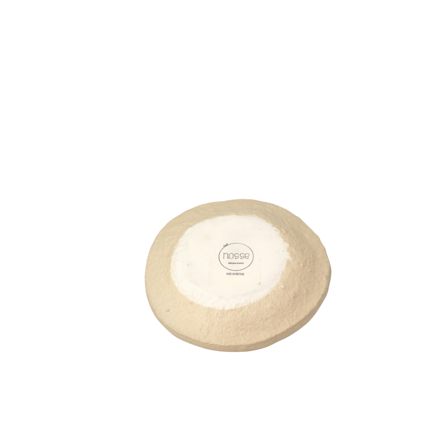 Bottom of Nosse Ubuntu Saucer with logo and textured finish