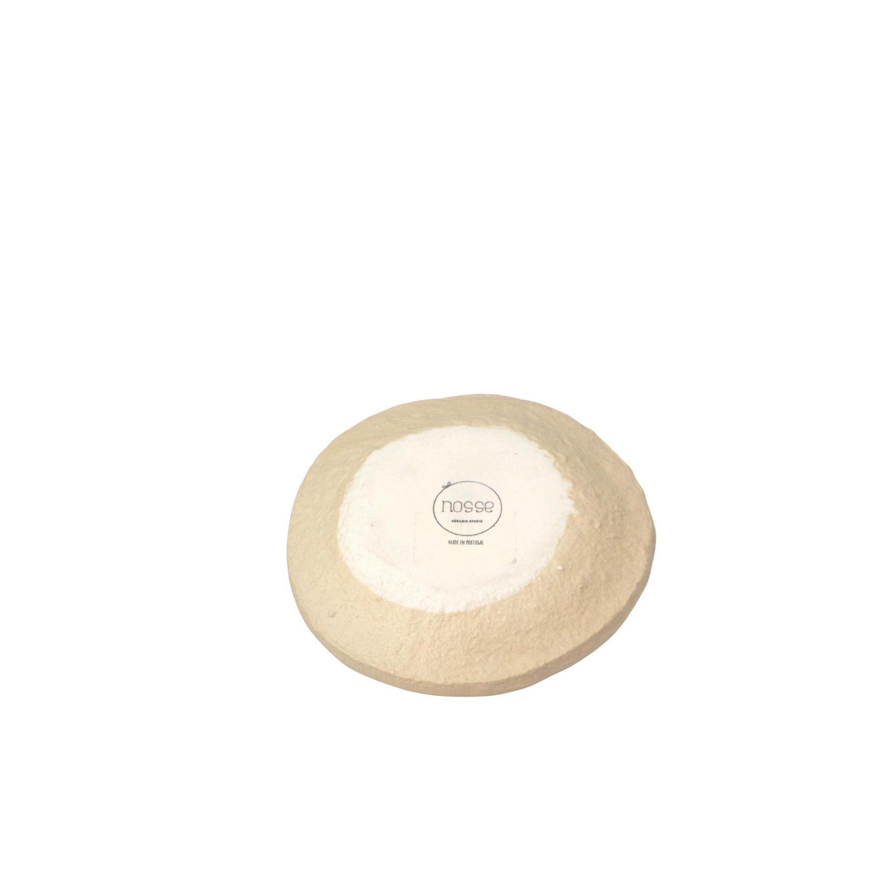 Bottom of Nosse Ubuntu Saucer with logo and textured finish